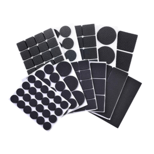 custom self adhesive anti slip grid pads black eva & rubber shock absorbing sheets for impact protection