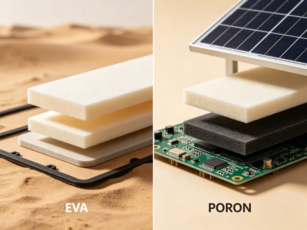 EVA PORON PE foam die‑cut gaskets comparison for Middle East industrial use
