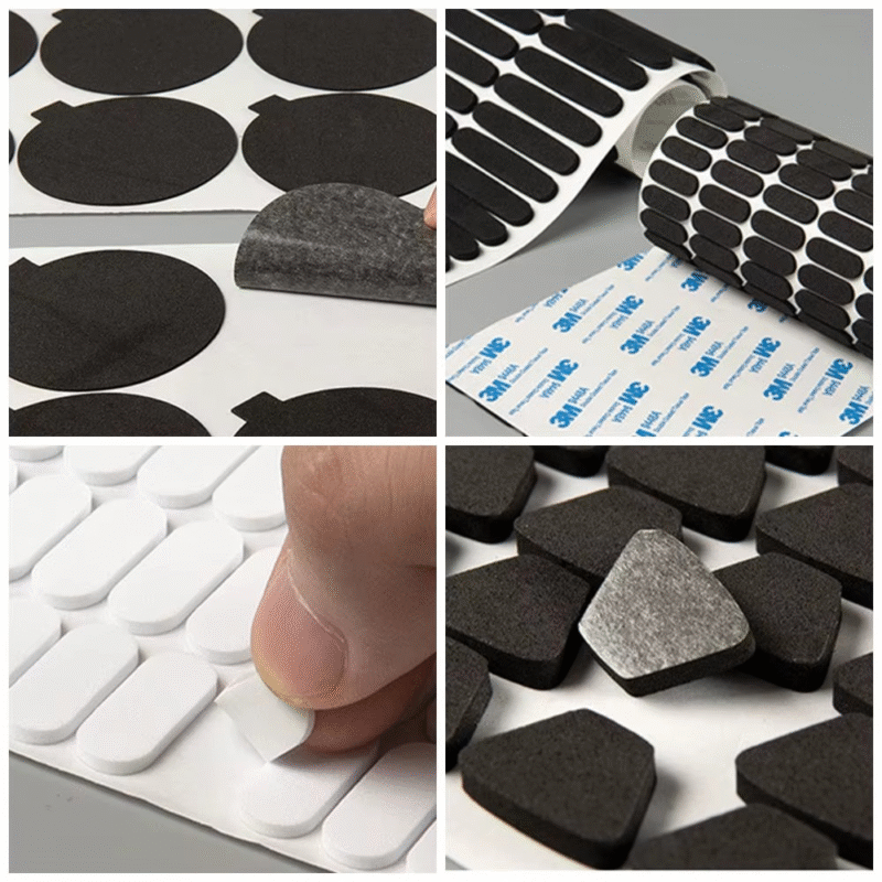 Grid texture silicone anti‑slip precision die‑cut industrial pad