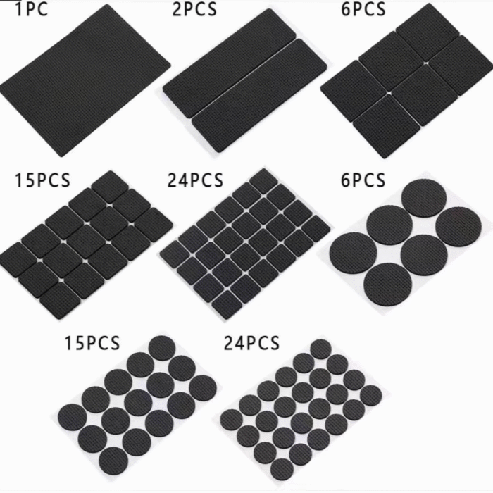Close‑up thickness of self‑adhesive silicone anti‑slip gasket