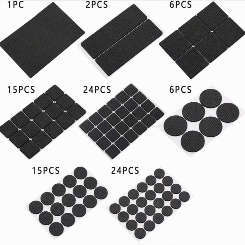 Close‑up thickness of self‑adhesive silicone anti‑slip gasket