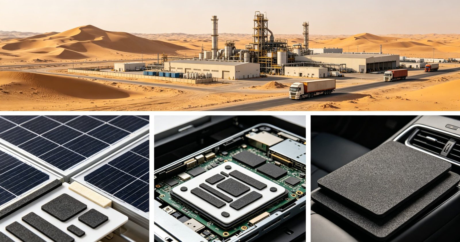 Die‑cut foam parts for solar, electronic and automotive applications in Middle East industry